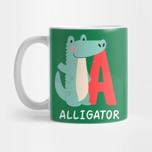 Alligator Alphabet funny Mug